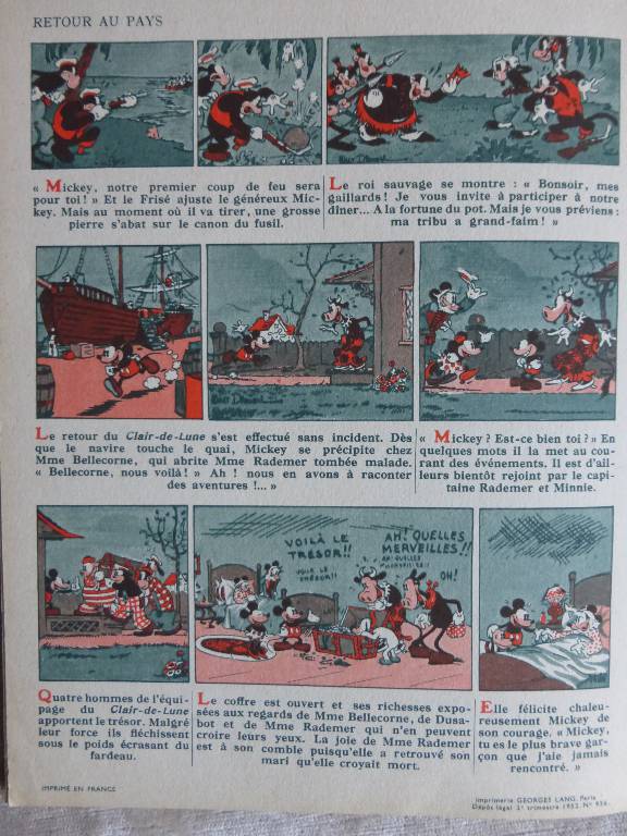 No - 100 -  Mickey et le trésor 1934 édition de 1952, Jeunesse, Livres | Puces Privées