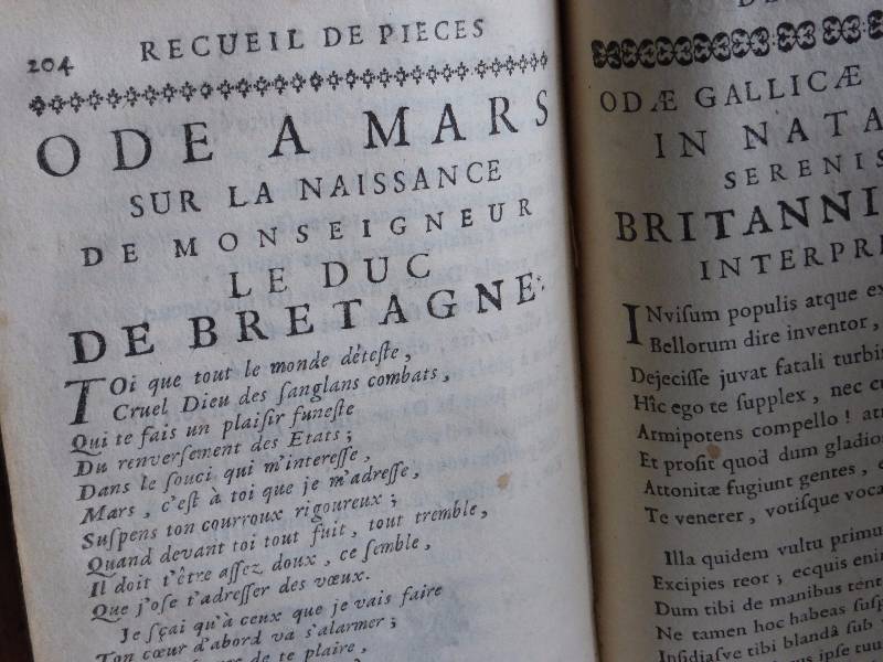 No - 160 -  RECUEIL  de  POESIES  DIVERSES  Paris 1720 ., Livres rares (1ère édition, livres illustrés, tirages limités), Livres | Puces Privées