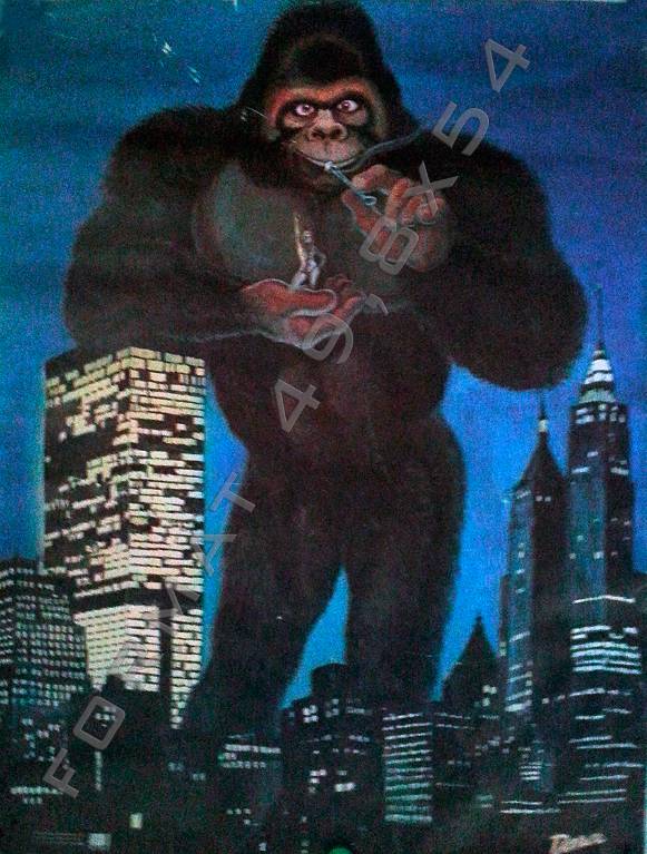 King Kong smoking - Affiche américaine années 70, Affiches anciennes (cinéma, theâtre, publicitaire), Image | Puces Privées