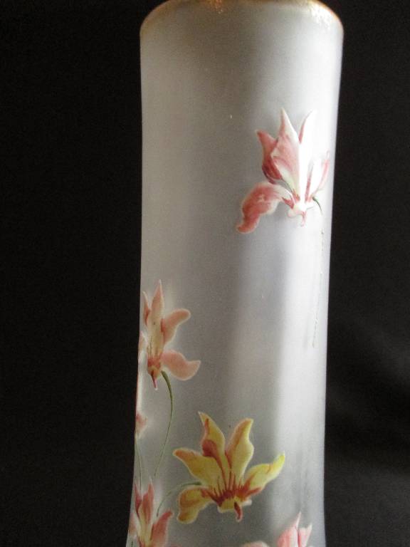 ancien vase rouleau Legras verre soufflé émaillé art nouveau fin XIX ème, Vases, Arts de la table | Puces Privées