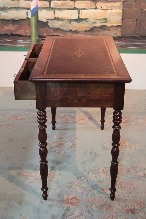 Table-Bureau Louis-Philippe en Acajou XIXe | Puces Privées