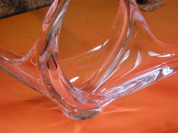 Corbeille à fruits en cristal style DAUM, Verrerie, Arts de la table | Puces Privées
