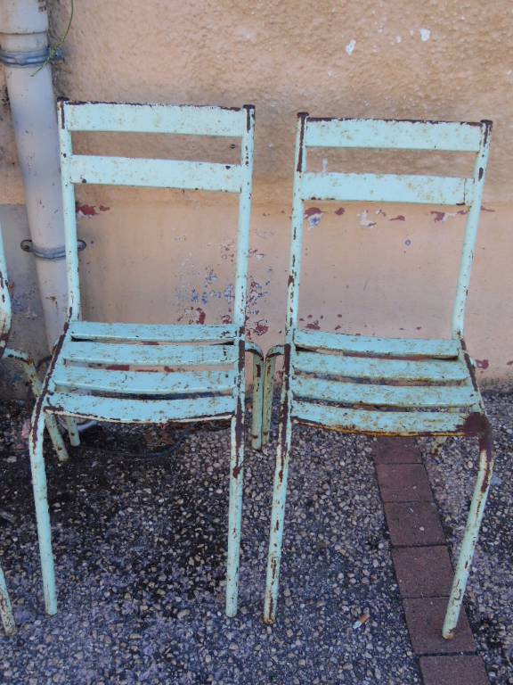 Lot de 6 chaises de bistrot en alu marque Artprog | Puces Privées