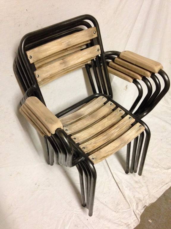 lot de 4 chaises bistro 1950 | Puces Privées