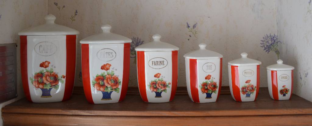 Série de 6 pots de Cheminée en porcelaine | Puces Privées