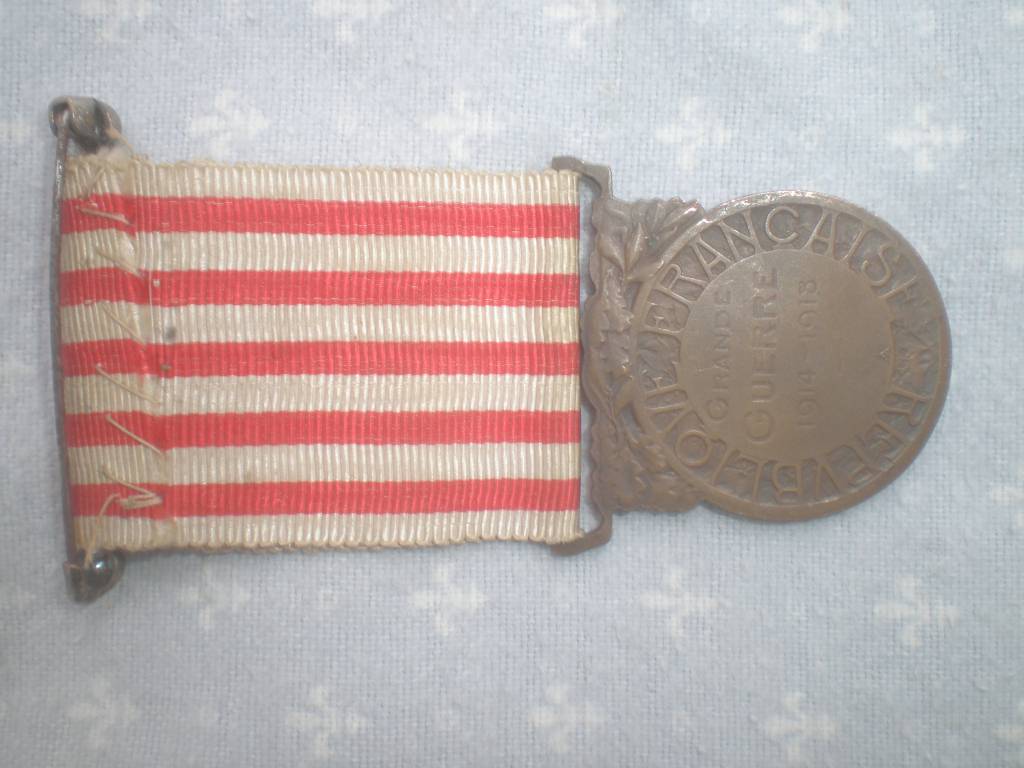 medaille francaise comemeorative de la gande guerre 1914 a 1918 | Puces Privées