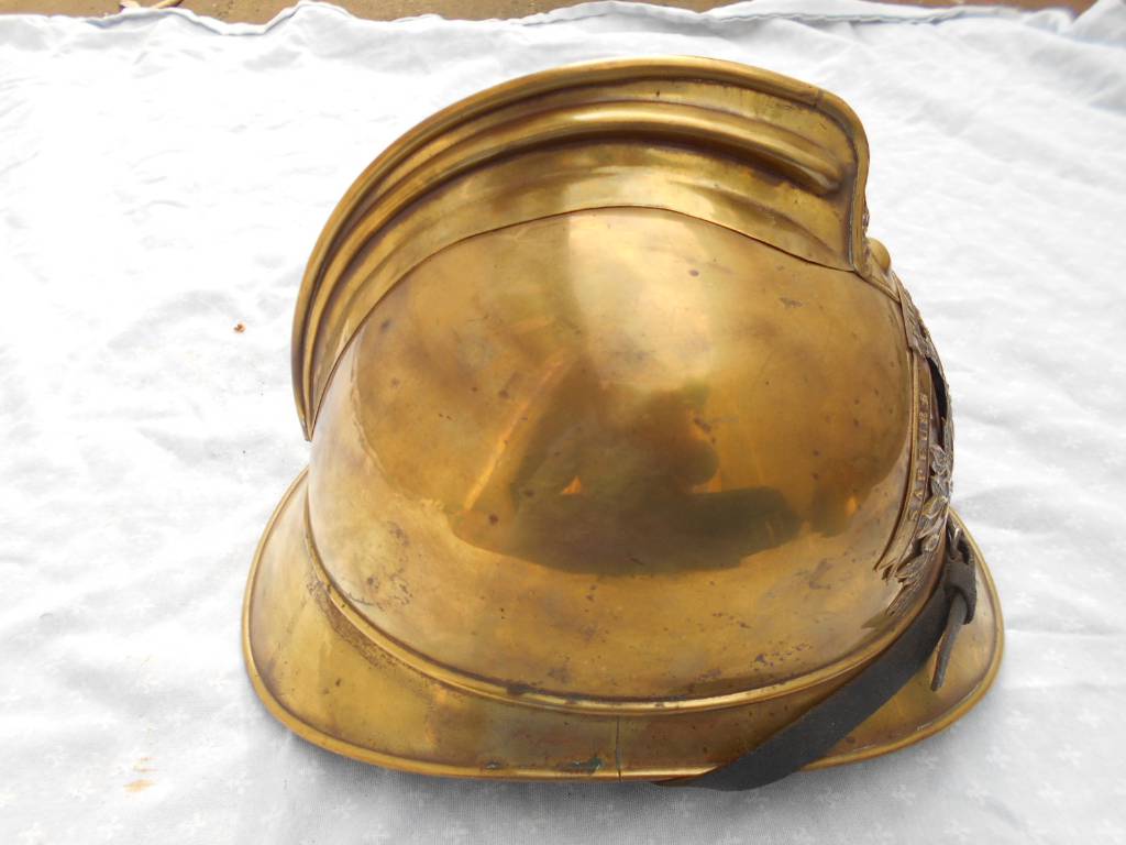 casque de francais de troupe de sapeur pompier | Puces Privées
