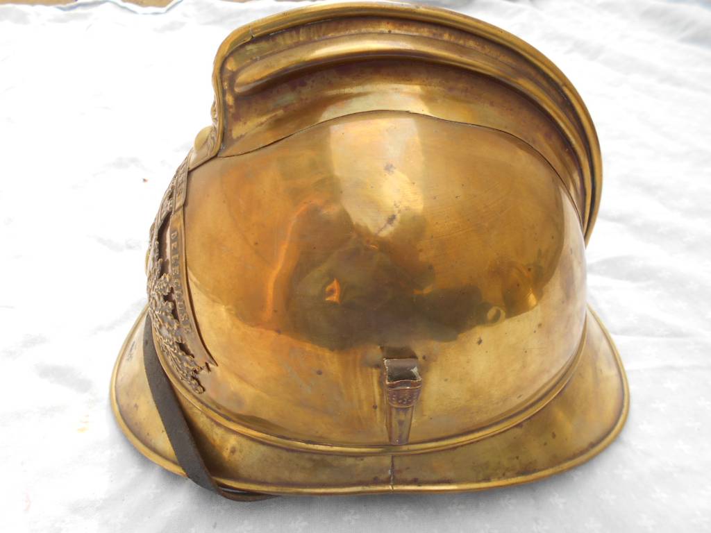 casque de francais de troupe de sapeur pompier | Puces Privées