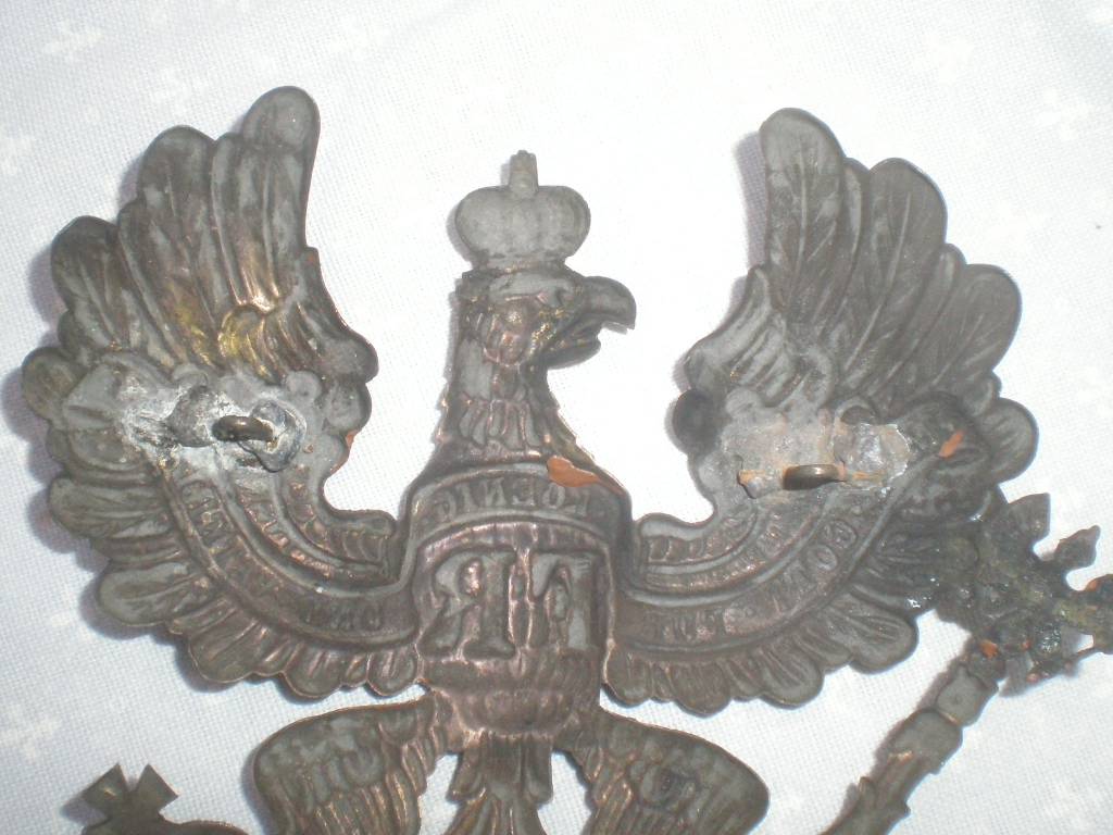 plaque de troupe de casque a pointe modele 1895 de 1 guerre | Puces Privées