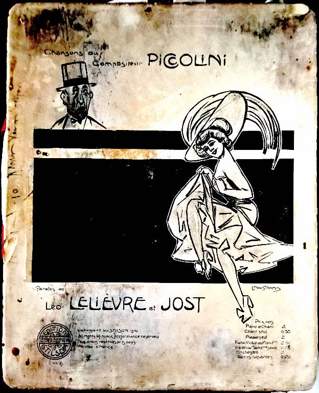 Pierre lithographique Piccolini 1910, Lelièvre & Jost Pousthomis | Puces Privées