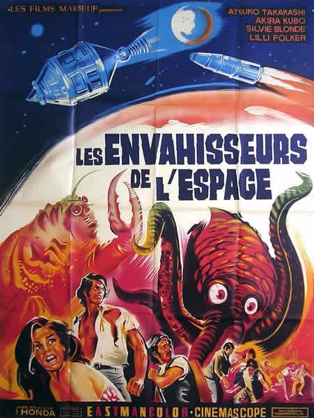 affiche cinéma originale de 1970.les envahisseurs de l'espace | Puces Privées