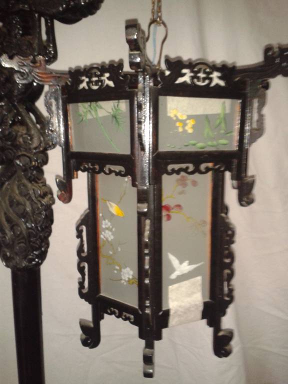 PAIRE DE PORTE LANTERNE CHINOIS | Puces Privées