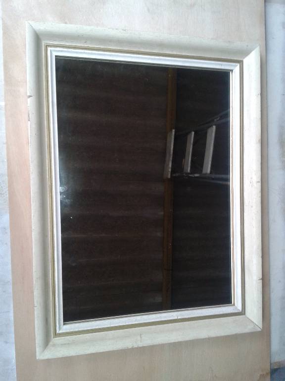 MIROIR BLANC ANNEE 70 | Puces Privées