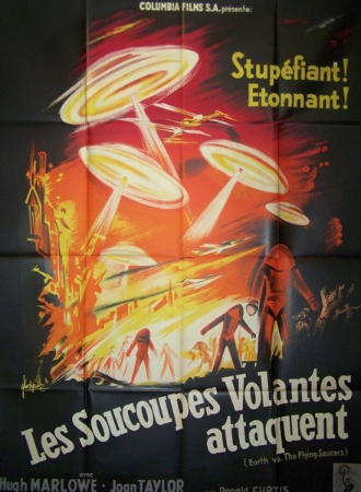 affiche cinéma Les soucoupes volantes attaquent, Affiches anciennes (cinéma, theâtre, publicitaire), Image | Puces Privées