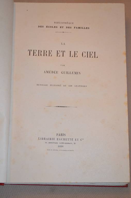 LA TERRE ET LE CIEL A.GUILLEMIN 1888 | Puces Privées